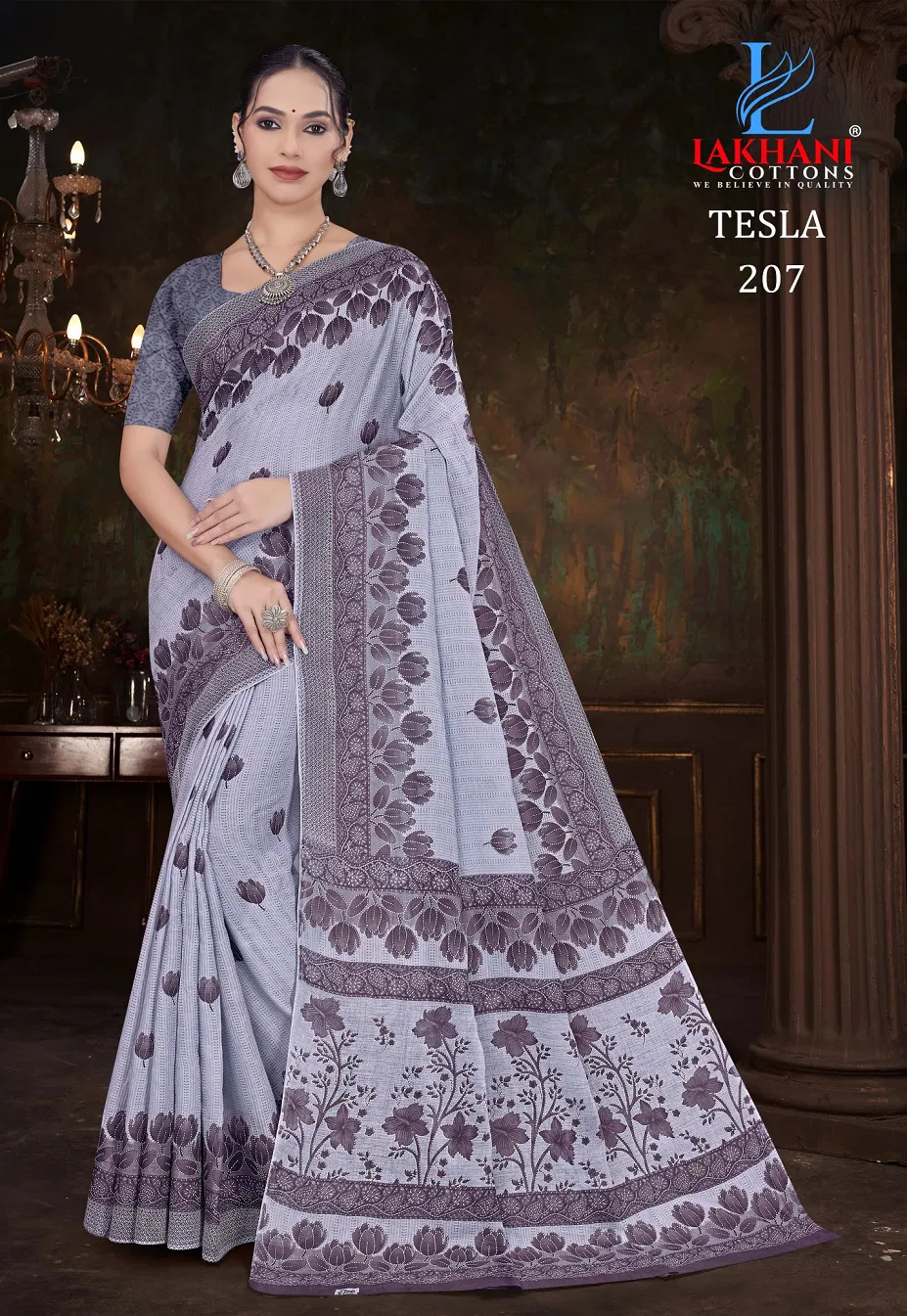 Tesla Vol 2 By Lakhani Cotton Printed Fancy Wholesale Saree In India